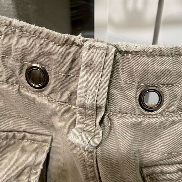 Ezra Fitch Mens Cargo Shorts 34 Beige Paratrooper Military Distressed Airborne - Picture 6 of 16